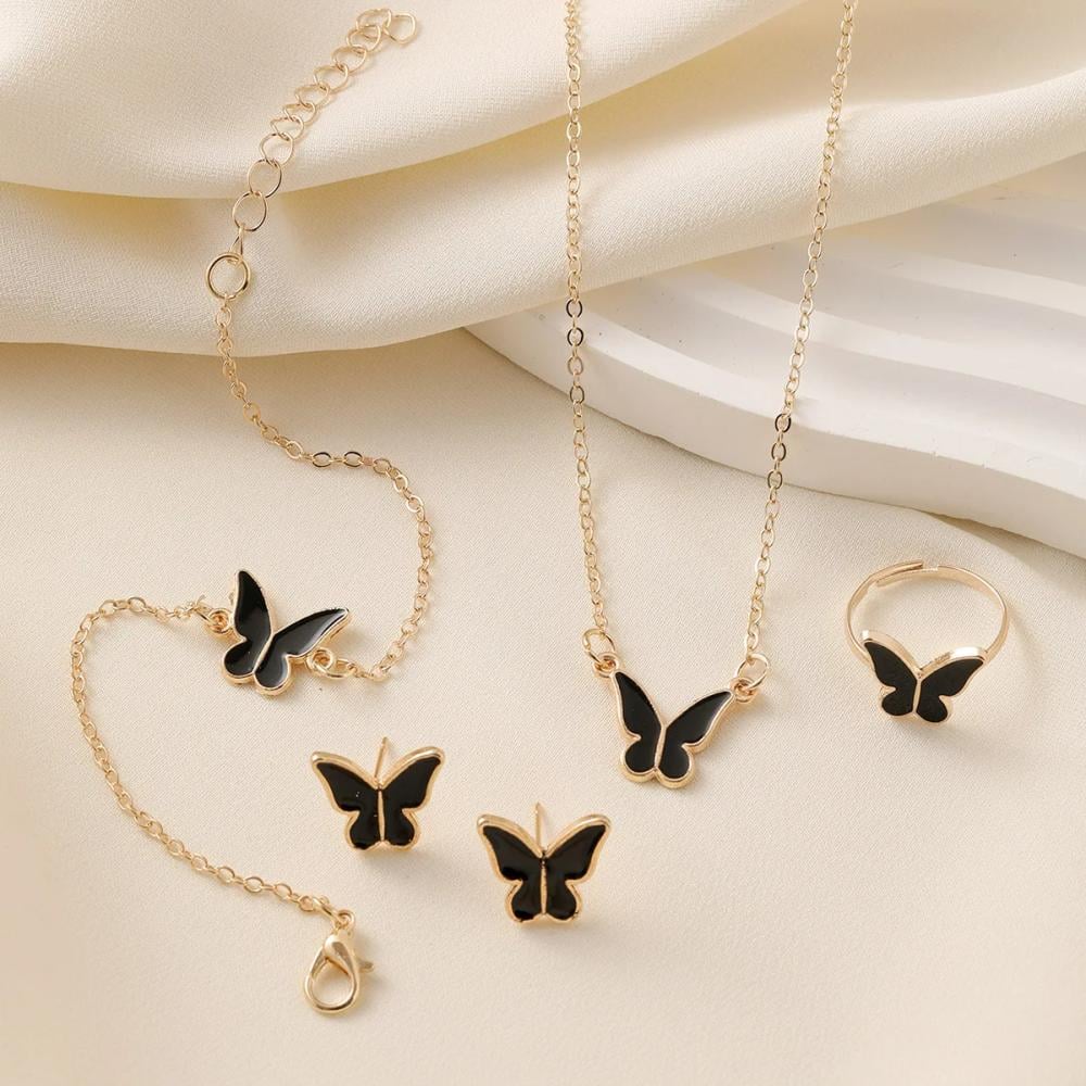 4 Pc Exquisite And Elegant Butterfly Set