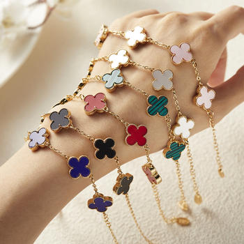 Beautiful Clover Chain Bracelet (Multi color) - MSM Fashion Mart