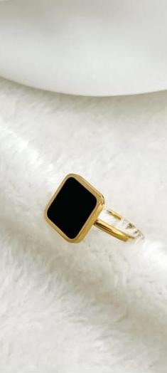 Onyx Beautiful Korean Style Black Ring - MSM Fashion Mart