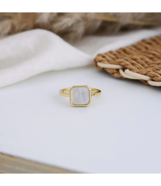 Onyx Beautiful Korean Style  White Ring - MSM Fashion Mart