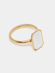 Onyx Beautiful Korean Style  White Ring - MSM Fashion Mart