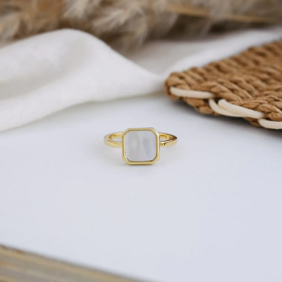 Onyx Beautiful Korean Style  White Ring - MSM Fashion Mart