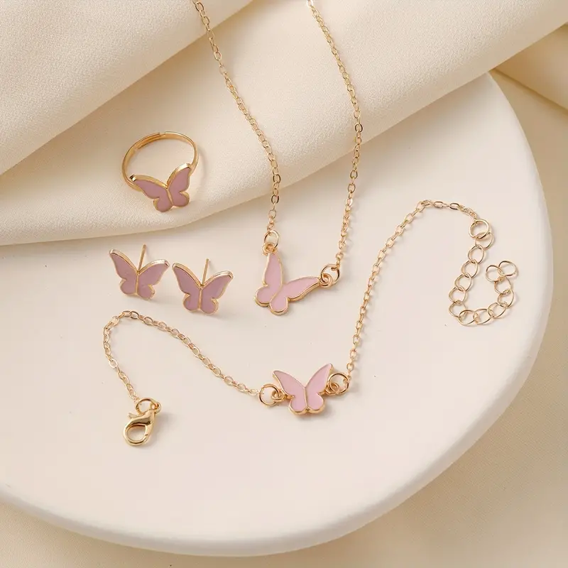 4 Pc Exquisite And Elegant Butterfly Set