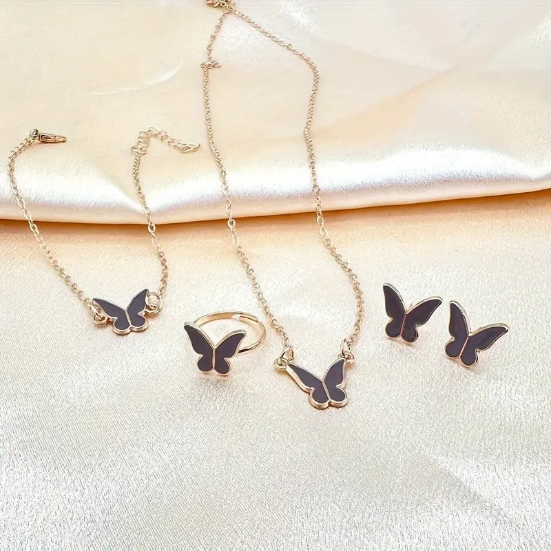 4 Pc Exquisite And Elegant Butterfly Set